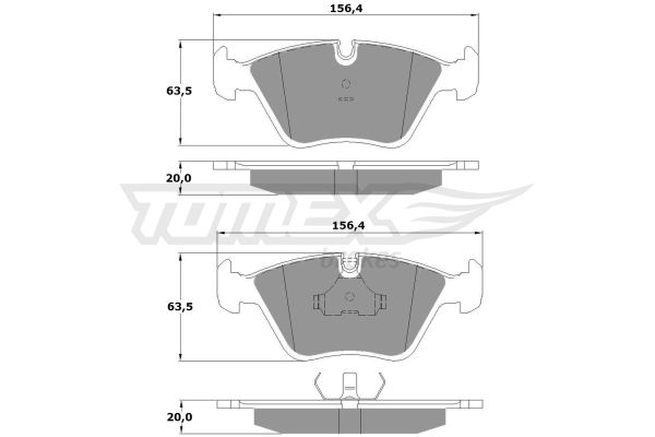 TOMEX BRAKES Piduriklotsi komplekt,ketaspidur TX 10-69